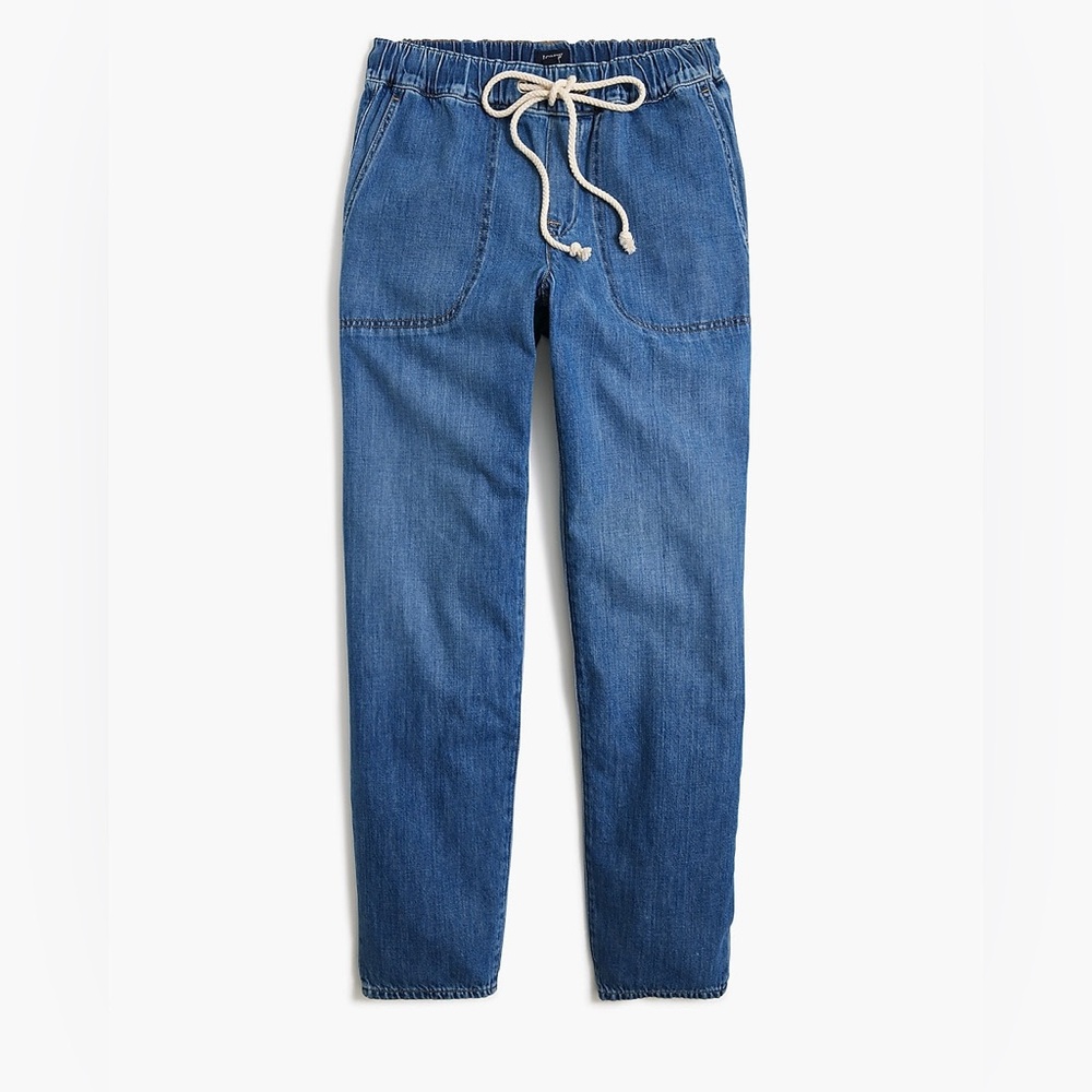 J Crew NWT Denim drawstring pant